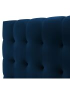 Lit avec coffre de rangement Bali Velours bleu roi - 160x200 cm